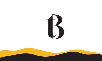 alphabet buchstaben initialen monogramm logo tb, bt, t und b vektor