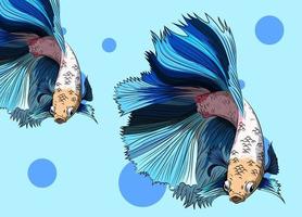 färgrik fisk illustration vektor