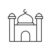 Umrisssymbol der Moschee vektor