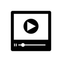 flaches Symbol für den Videoplayer vektor