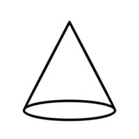 kegelförmiges Umrisssymbol vektor