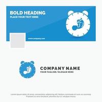 blå företag logotyp mall för leverans. tid. bebis. födelse. barn. Facebook tidslinje baner design. vektor webb baner bakgrund illustration