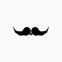 Schnurrbart, Hipster, Movember, männlich, Männer-Glyphen-Symbol. vektor isolierte illustration