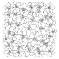 Lilie Blume und Lilium Blume Färbung Seite skizzieren dekorative Strichzeichnungen Vektorgrafiken vektor
