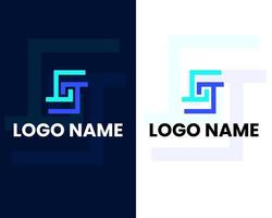 Buchstabe g und t-Logo-Design-Vorlage vektor