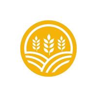 Landwirtschaft Weizen Reis Vektor Icon Design