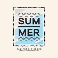 kalifornien surfing sommar strand illustration typografi. perfekt för t skjorta design vektor