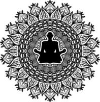 meditation, yoga symbol vektorillustration vektor