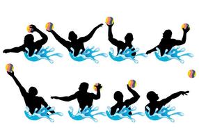 Freie Wasser Polo Icons Vektor
