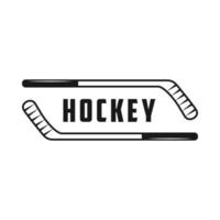 satz von vintage retro wintersport hockey emblem, logo, abzeichen, etikett. markieren, plakatieren oder drucken. monochrome Grafik. gravur stil vektor