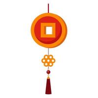 münze geld dekoration hängende verzierung für chinesisches neujahr vektor