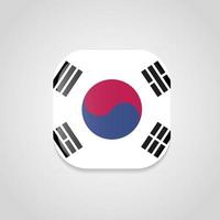 söder korea flagga design runda knapp vektor