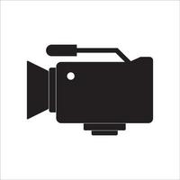 Vektorbild einer Videoaufnahmekamera, dieser Vektor kann zum Erstellen von Logos, Symbolen und mehr verwendet werden