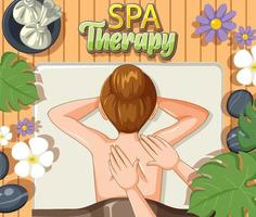 Spa-Therapie-Rückenmassage-Poster-Design vektor