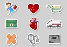 Kostenlose CPR Aufkleber Icons Vector