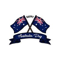 Lycklig Australien dag, hand dragen linje med digital Färg, vektor illustration