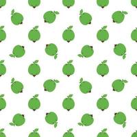 tecknad serie guava sömlös mönster bakgrund. vektor