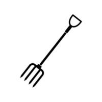 trädgård gaffel ikon vektor