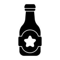 modern design ikon av vin flaska vektor