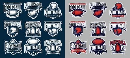 rugby och fotboll logotyp. sport modern logotyp och symbol illustration. minimalistisk team sport design. vektor eps 10.