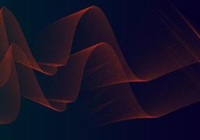 abstrakte Partikel überlappen mehrere Schichten orangefarbener Punkte von dunkel nach hell. in Wellen auf einem Hintergrund mit Farbverlauf wie ein vielschichtiges Signal vektor