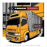 LKW-Auto-Illustration, fertiges Format eps 10 vektor