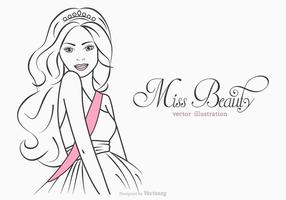 Free Miss Schönheit Vektor-Illustration vektor