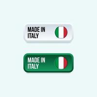 Made in Italy Aufkleber für Produktverpackungen vektor