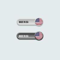 made in usa-etikett für produktverpackungen vektor