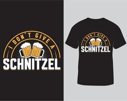 jag inte ge en schnitzel oktoberfest tshirt design. oktober fest öl tshirt design mall proffs ladda ner vektor