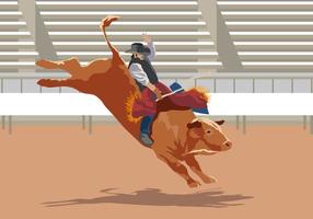 Bull Rider Leistung vektor