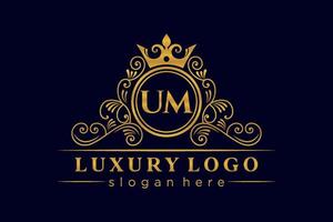 äh anfangsbuchstabe gold kalligraphisch feminin floral handgezeichnet heraldisch monogramm antik vintage stil luxus logo design premium vektor