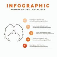 mustasch. hipster. flyttar. manlig. män infographics mall för hemsida och presentation. linje grå ikon med orange infographic stil vektor illustration