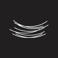 eps10 weiße Vektor Vogelnest abstrakte Linie Kunstsymbol isoliert auf schwarzem Hintergrund. Vogelhaus-Umrisssymbol in einem einfachen, flachen, trendigen, modernen Stil für Ihr Website-Design, Logo und mobile Anwendung