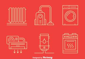 Home Appliance Line Icons vektor