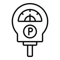 Parkuhr-Symbol-Stil vektor