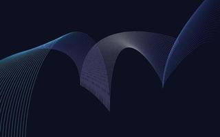 abstrakter blauer Farbverlauf Technologielinie Wellenhintergrund vektor