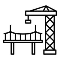 Brückenbau-Ikonenstil vektor