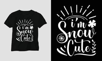 jag am snö söt - jul svg t-shirt design, vektor