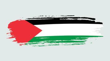 Vintage-Pinseleffekt Palästina-Flaggenvektor vektor