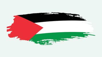 hand måla palestina flagga vektor