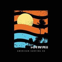 hawaii illustration typografi. perfekt för t-shirtdesign vektor