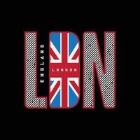 london illustration typografi. perfekt för t-shirtdesign vektor