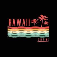 hawaii illustration typografi. perfekt för t-shirtdesign vektor