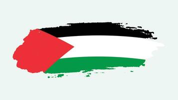 bedrövad palestina grungy stil flagga vektor