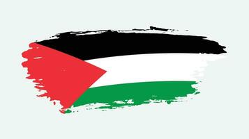 palästina-pinsel-grunge-flaggenvektor vektor