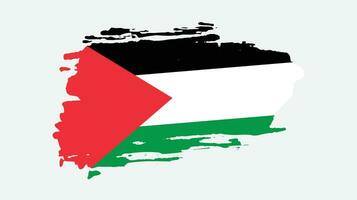 neue kreative Palästina-Grunge-Flagge vektor