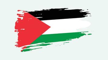 årgång grunge textur palestina abstrakt flagga vektor