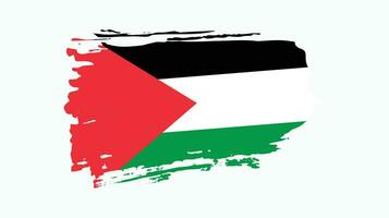 färgrik borsta effekt palestina flagga vektor
