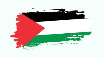 färgrik palestina grunge flagga vektor